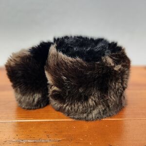 DENA NEW YORK || Faux Fur Scarf in Black and Brown